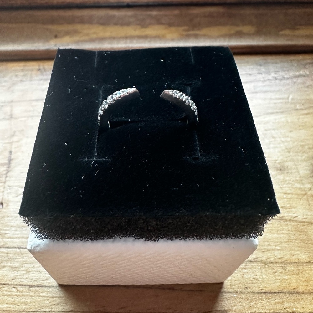 Open band moissanite ring